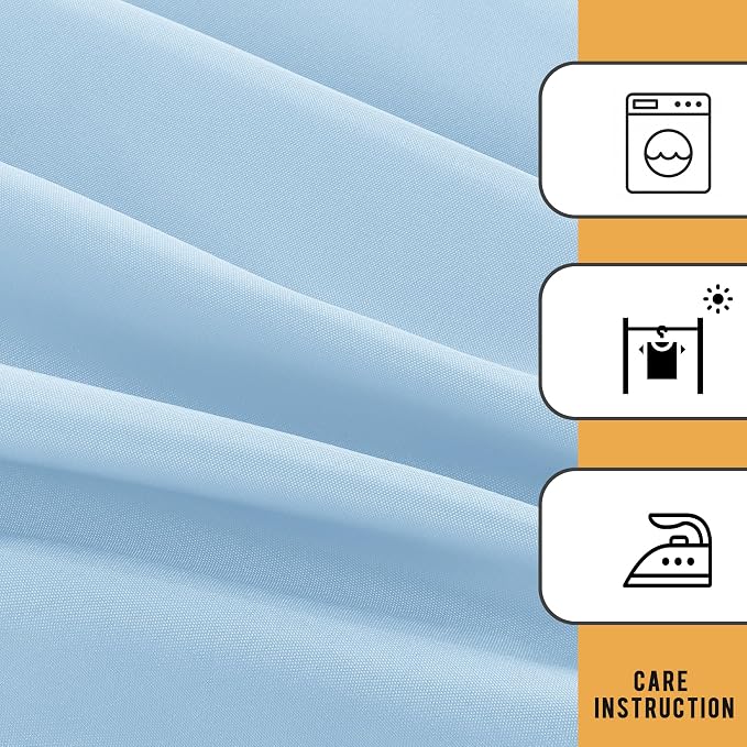 Obstal 2 Pack Table Clothes for 6 Foot Rectangle Tables, Dusty Blue | Water Resistant Washable Fabric Polyester Rectangle Table Cover Protector for Wedding, Banquet and Trade Shows, 72x30Inch - Image 5