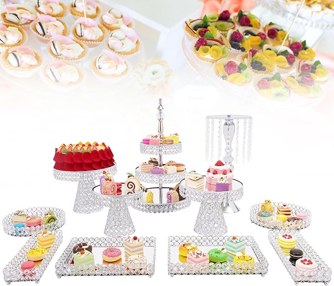 11 PCS Cake Stand Set-Dessert Table Display Set-Cupcake Display Stand for Wedding, Birthday Party, Anniversary, Gatherings - Image 2