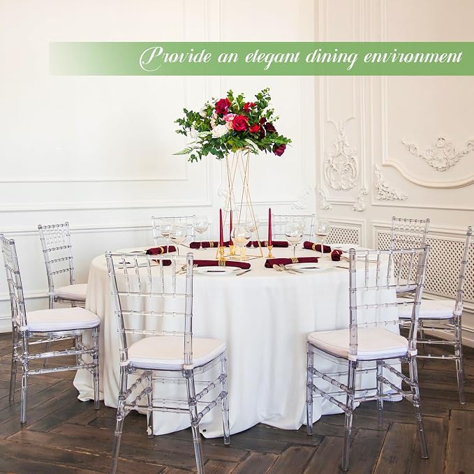 12 Pack Round Tablecloth 90 inch White Table cloths for Round Tables,Stain and Wrinkle Resistant Washable Polyester Tablecloths White Table Cloth 90 inch Round Table Cloth for Wedding Party Birthday - Image 6