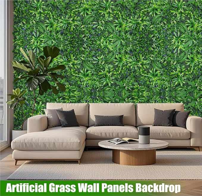 Grass Wall Panels, 60"x140"(58 sqft) Hedge Boxwood Roll Backdrop with UV-Resistant, Fake Greenery Plant Decor for Outdoor Indoor Patio Garden Backyard - Image 4