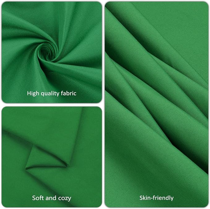 8 Pack Green Round Tablecloth, 120 Inch | Wrinkle Resistant Table Cloth, Washable, Polyester Fabric, For 4Ft-7Ft Round Table, For Dining Banquet Wedding Party - Image 4