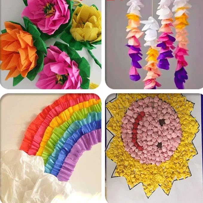 Premium Crepe Paper Party Streamers 21 Assorted Colors Large 20 Inch X 3.2 Ft. Per Sheet DIY Crepe Paper Flowers Crafts Gift Wrapping Box, Birthday Wedding Party Drop Decoration Supply (100) - Image 5