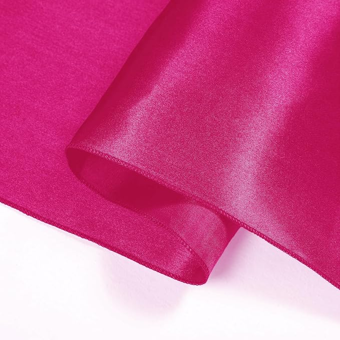 SI Pack of 30 Wedding 12 x 108 inch Satin Table Runner for Wedding, Decorations for Graduations, Engagements, Birthday Parties, Banquets, Runners fit Rectangle, Round Table - Magenta - Image 8