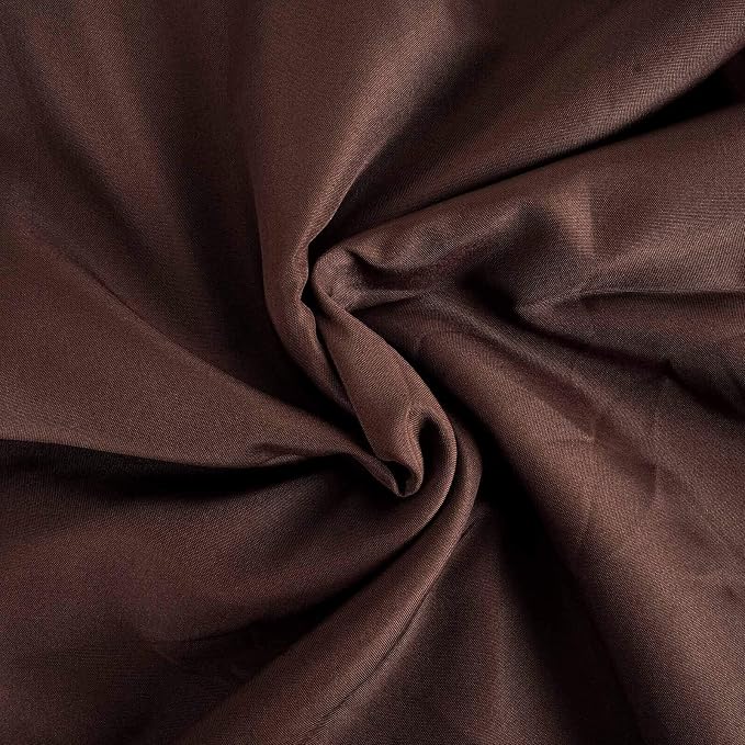6 pcs 132 inch Chocolate Brown Round Polyester Tablecloths Fabric Table Cover Linens | 132" Washable Fabric Table Cloth Covers for Party Wedding Reception Buffet Events Catering Dining Kitchen Dining - Image 4