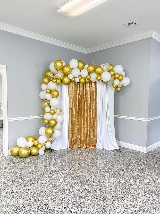 2x8FT Gold Sequin Backdrop Curtain for Party Decorations - Image 6