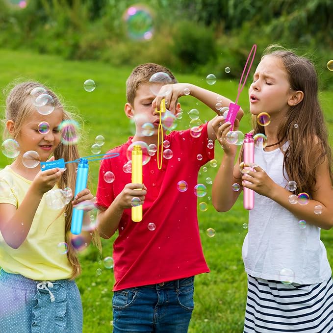 60PCS Bubble Wands for Kids,Bulk Bubble Wand for Kids Party Favor, Bubble Maker for Party Favor,Birthday,Goodie Bags, Wedding, Carnival Prizes, Summer Outdoor Toy Gifts, Assortment 6 Colors