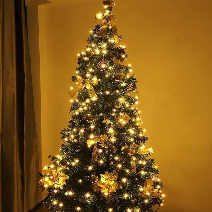 PMS 100-1000 LED Christmas Lights, Low Voltage Fairy String Lights with 8 Modes, Ideal for Xmax Tree, Garden, Home, Party, Halloween Festival Deco (Warm White, 1000 LEDs)