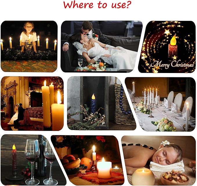 CVHOMEDECO. Real Wax Hand Dipped Battery Operated LED Timer Taper Candles Rustic Primitive Flameless Lights Decor, 4-3/4 Inch, Navy Blue, 3 PCS in a Package