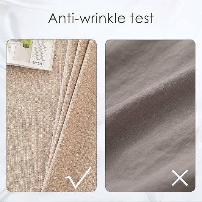 BALCONY & FALCON Rectangle Table Cloth Waterproof Beige 55"x55" | Square Washable Wrinkle Resistant Table Cloth Linen Fabric Tablecloths for Dining Party Kitchen Wedding and Outdoor Use - Image 4