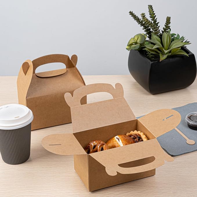 Restaurantware Kraft Paper Gable Box Take Out Container, 25 Pack - Image 10