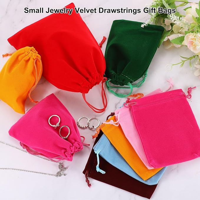 uxcell 20 Pcs Velvet Drawstring Bag, 8 x 12 Inch Jewelry Velvet Pouches Gift Bags for Wedding Party Favor Candy Jewelry Packaging Organizing Storage, Light Blue - Image 6