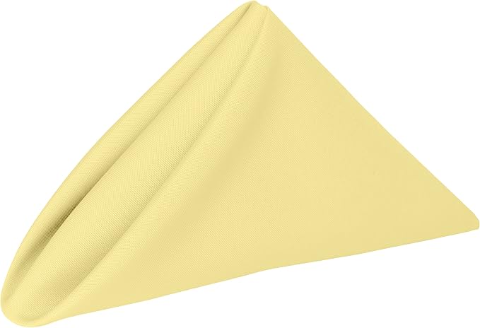 Ultimate Textile 17x17-Inch Polyester Cloth Napkins, Cornsilk, Set of 36 by UltimateTextile