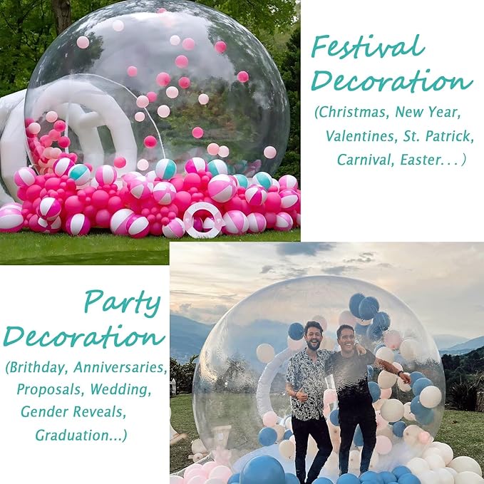 10FT Clear Bubble Tent, Inflatable Transparent Balloon Dome Tent with Blower & Air Pump, Waterproof Garden Party Tent for Outdoor Events, Exhibitions, Wedding, Birthday