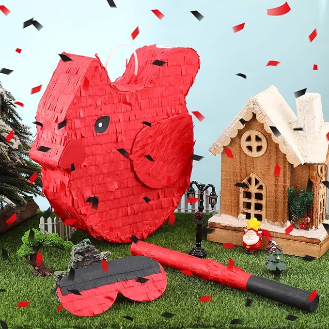 Cardinal Piñata Christmas Cardinal Bird Themed Piñata for Fiesta Party Supplies Christmas Festivals Holiday Photo Props Fiesta Party Supplies, Birthday Centerpiece Decor