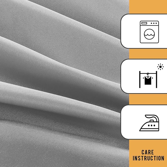 Obstal 2 Pack Table Clothes for 6 Foot Rectangle Tables, Silver | Water Resistant Washable Fabric Polyester Rectangle Table Cover Protector for Wedding, Banquet and Trade Shows, 72x30Inch - Image 5