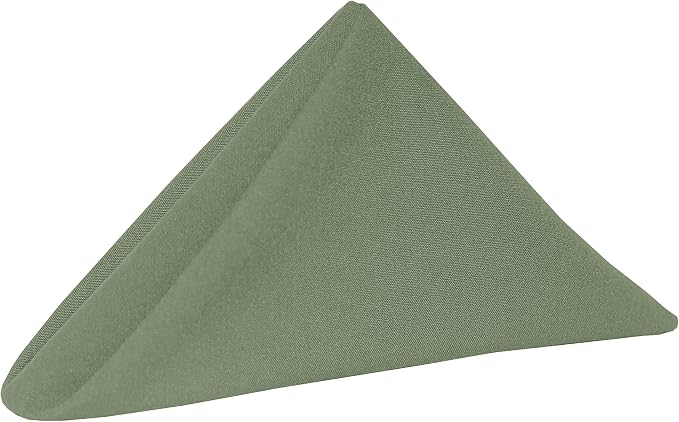 Ultimate Textile 17x17-Inch Cotton-Feel Cloth Napkins, Army Green Set of 36 by UltimateTextile