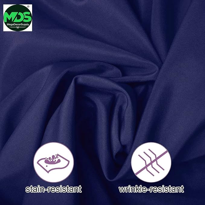MDS Pack of 5 Square Tablecloth 70x70 Inch Polyester Wrinkle Resistant Washable Polyester Table Cloth for Kitchen Dining Buffet Parties, Picnic, Events, Weddings and Restaurants -Navy Blue - Image 5
