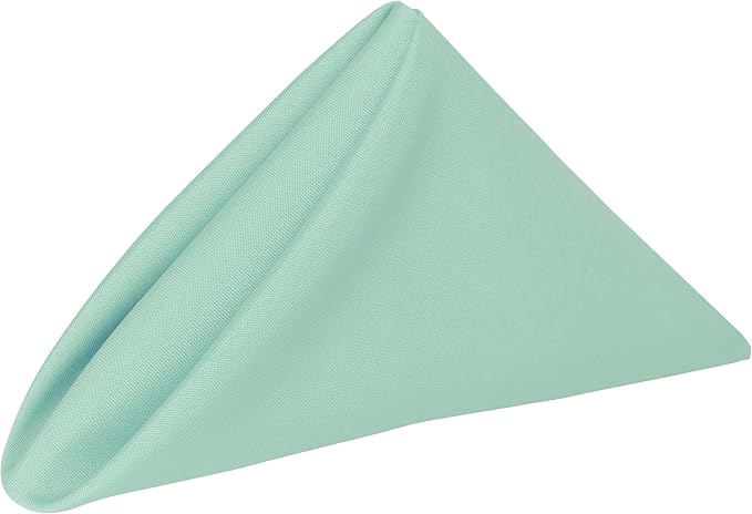 Ultimate Textile 17x17-Inch Square Polyester Cloth Napkins, Mint, Set of 12 by UltimateTextile