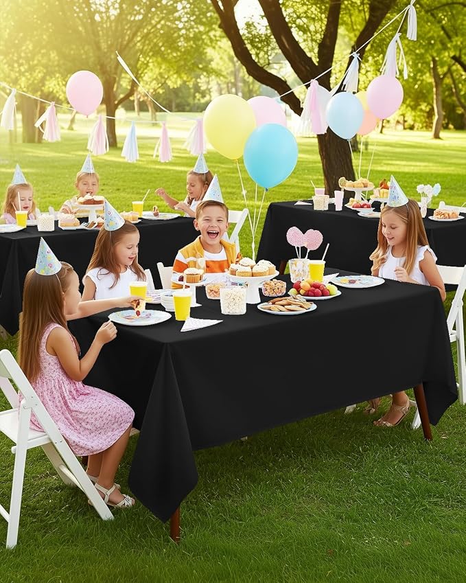 Utopia Kitchen Rectangle Table Cloth 1 Pack [70x120 Inches, Black] | Tablecloth Machine Washable, Polyester Table Cover for Dining, Buffet Parties, Picnics, Events, Weddings and Restaurants - Image 5