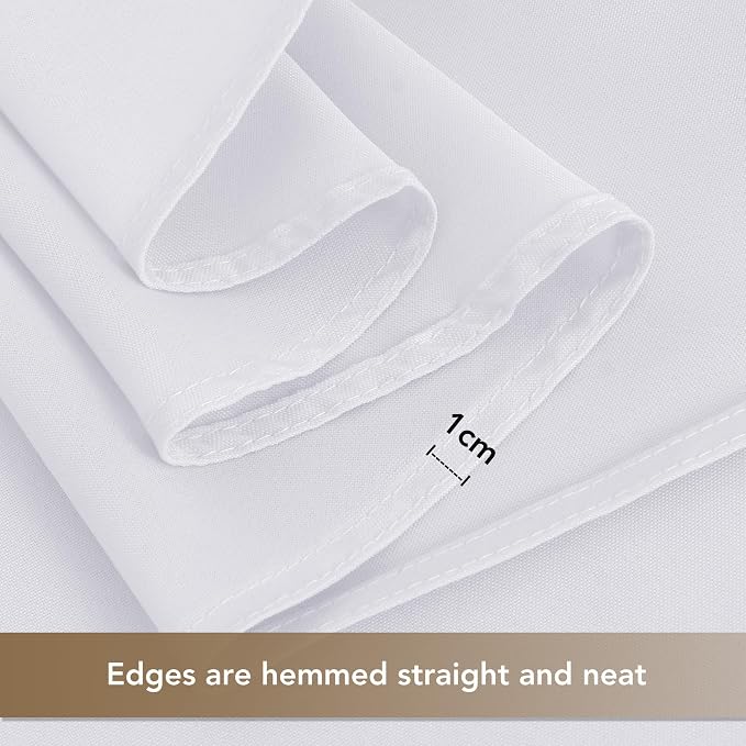 sancua White Rectangle Tablecloths 90x156 Inch, 6 Pack | Washable Fabric Table Cloth, Large Reusable Polyester Covers for Wedding, Party, Birthday, Banquet - Image 5