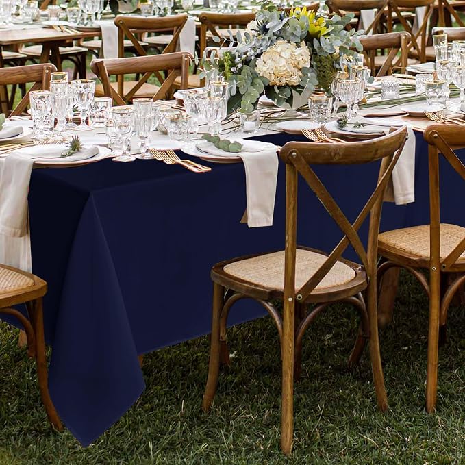 Fitable 8 Pack Navy Tablecloths 70x108 Inch for 6 Ft Rectangle Tables - Image 2