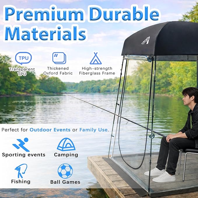 Sports Tent, Portable Sports Tent Shelter Fits 2-4 Persons,6.3FT Height Clear Bubble Tents for Sports Games and Camping,Providing Shelter from Wind and Rain