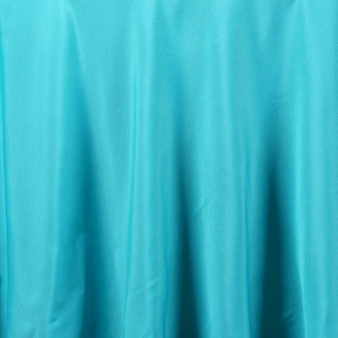 10 pcs 132 inch Turquoise Round Polyester Tablecloths Fabric Table Cover Linens | 132" Washable Fabric Table Cloth Covers for Wedding Party Polyester Reception Buffet Events Catering Dining Kitchen - Image 3