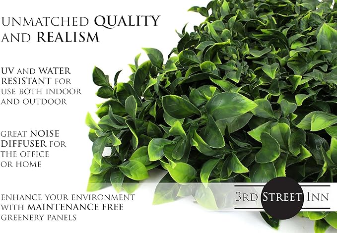 3rd Street Inn Artificial Greenery Wall Panels for Privacy - 2-Pack - Image 5