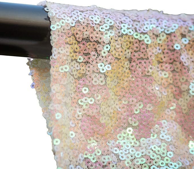 Iridescent Sequin Backdrop Curtains 4 Panels 2FTx8FT - Image 3