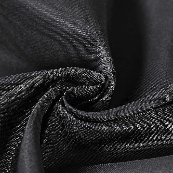 Cupuamon Rectangle Tablecloth 90x156 inch Washable Polyester Fabric Table Cloth for Wedding Party Dining Banquet Decoration（90x156, Black） - Image 4