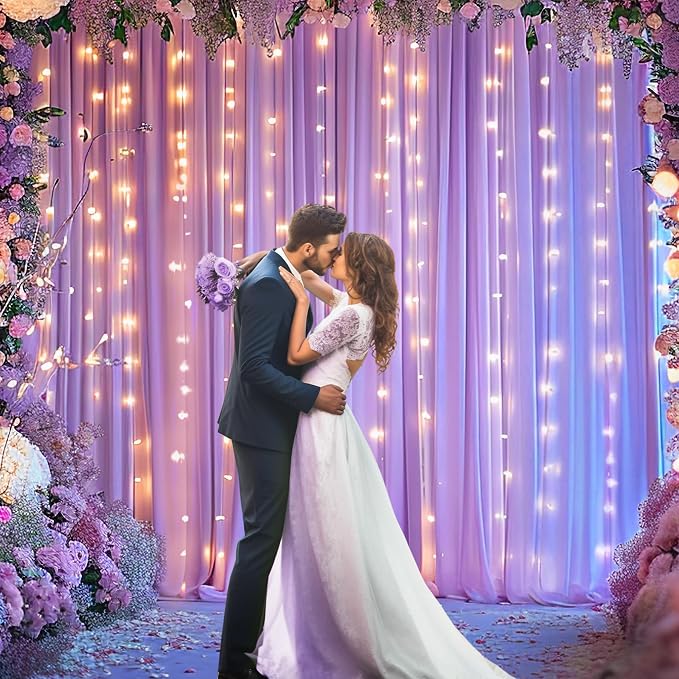 10ft x 10ft Lavender Backdrop Curtain for Parties Wedding Light Purple Wrinkle Free Backdrop Drapes Panels for Baby Shower Birthday Party Photo Photography Polyester Fabric Background Decoration - Image 5