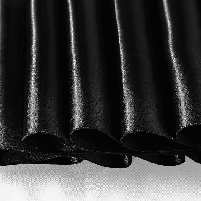 SI Pack of 15 Wedding 12 x 108 inch Satin Table Runner for Wedding, Decorations for Graduations, Engagements, Birthday Parties, Banquets, Runners fit Rectangle, Round Table - Black - Image 7