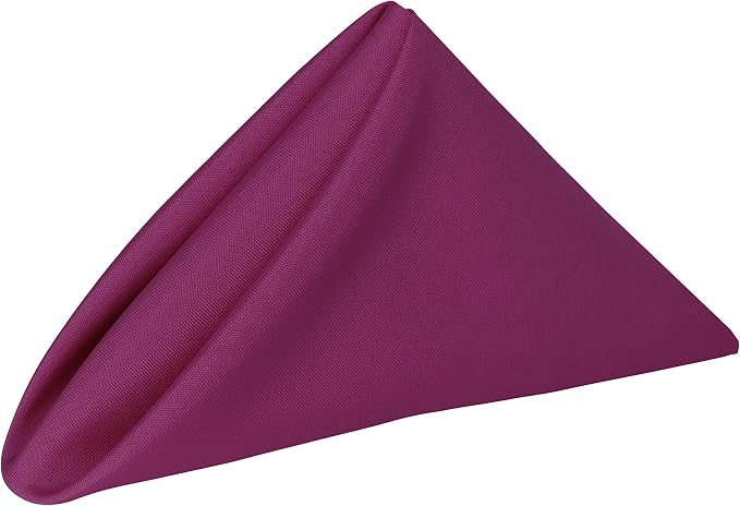 Ultimate Textile 17x17-Inch Polyester Cloth Napkins, Raspberry, Set of 36 by UltimateTextile
