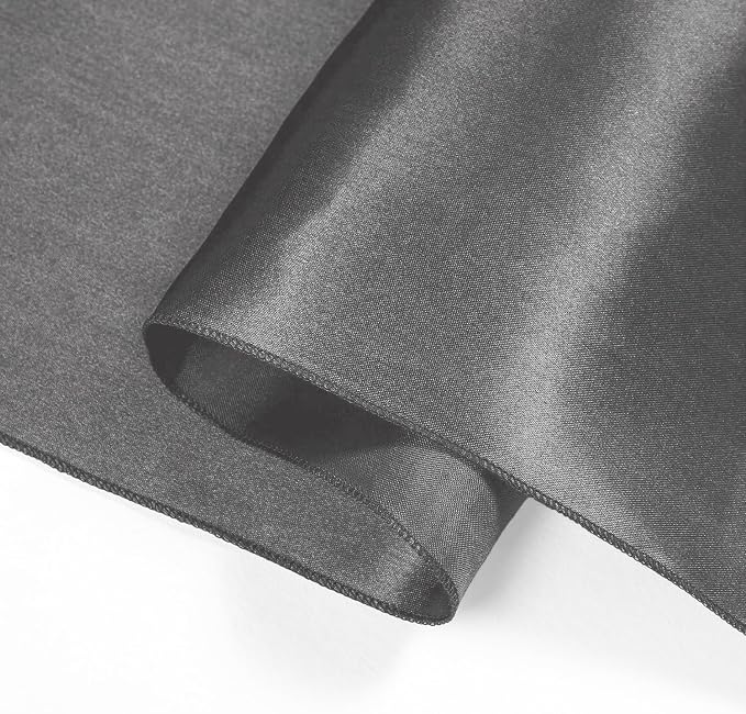 SI Pack of 15 Wedding 12 x 108 inch Satin Table Runner for Wedding, Decorations for Graduations, Engagements, Birthday Parties, Banquets, Runners fit Rectangle, Round Table - Grey - Image 8