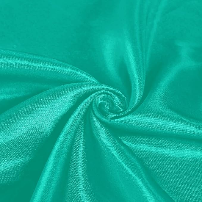 SI Pack of 15 Wedding 12 x 108 inch Satin Table Runner for Wedding, Decorations for Graduations, Engagements, Birthday Parties, Banquets, Runners fit Rectangle, Round Table - Turquoise - Image 6
