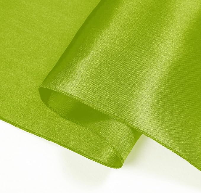 SI Pack of 20 Wedding 12 x 108 inch Satin Table Runner for Wedding, Decorations for Graduations, Engagements, Birthday Parties, Banquets, Runners fit Rectangle, Round Table - Lime Green - Image 8
