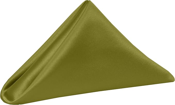 Ultimate Textile 17x17-Inch Satin Cloth Napkins, Acid Green, Set of 12 | Bulk Case of 1 Dozen, Bridal, Square, 100% Polyester Fabric, Matte Satin, Also Known as Lamour, Soft Luster, Seamless by UltimateTextile