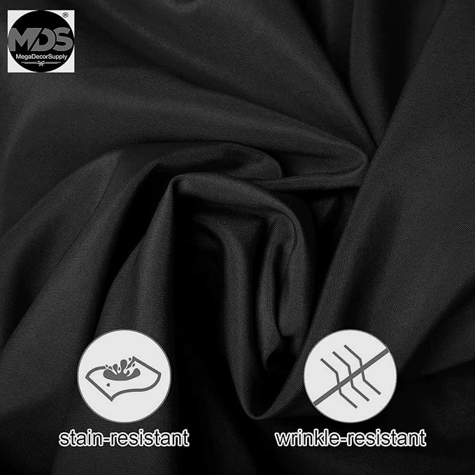 MDS Pack of 10 Rectangle Tablecloth 60 x 102 Inch Polyester Wrinkle Resistant Washable Polyester Table Cloth for Kitchen Dining Buffet Parties, Picnic, Events, Weddings and Restaurants - Black - Image 4