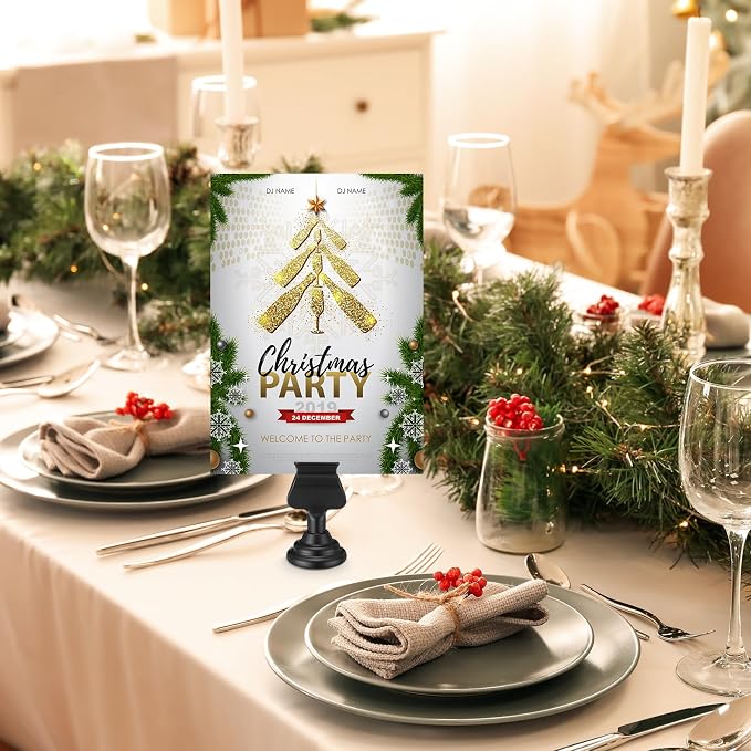 Kathfly 12 Pcs Wedding Table Number Holders Metal Black Place Card Holder | Place Card Holder for Weddings Restaurants, Menu Picture Memo Note Display, Stable Clip Design, Reusable Bulk Set - Image 5