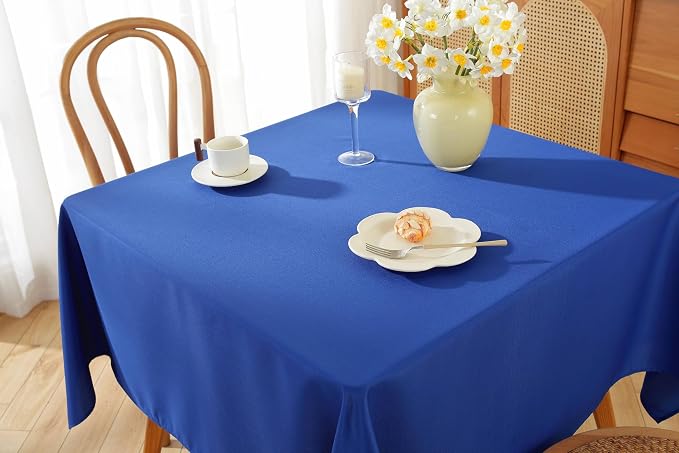 5 Pack Square Tablecloth 70 x 70 Inch Royal Blue Tablecloth, Polyester Fabric Washable Table Cloth for Home, Party, Wedding or Restaurant Use. - Image 5
