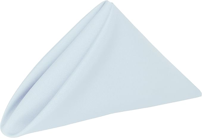 Ultimate Textile 17x17-Inch Polyester Cloth Napkins, Ice Blue, Set of 36 by UltimateTextile