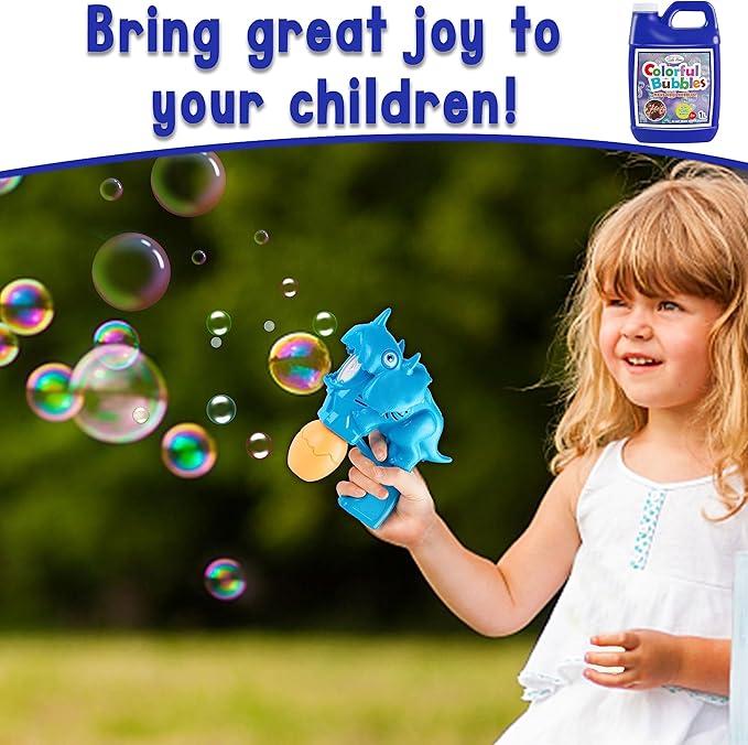 Lulu Home Concentrated Bubble Solution, 1 L/ 33.8 OZ Refill for Bubble Machines, Giant Wands, and Blowers - Up to 2.5 Gallons for Kids' Birthday Parties