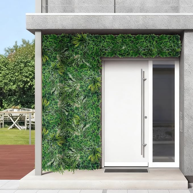 40"X120" Grass Wall, Boxwood Panels UV-Protected Faux Grass Backdrop Wall,Greenery Privacy Hedge Screen for Outdoor Garden Patio, Indoor Party Balcony Fence Decor - Image 5