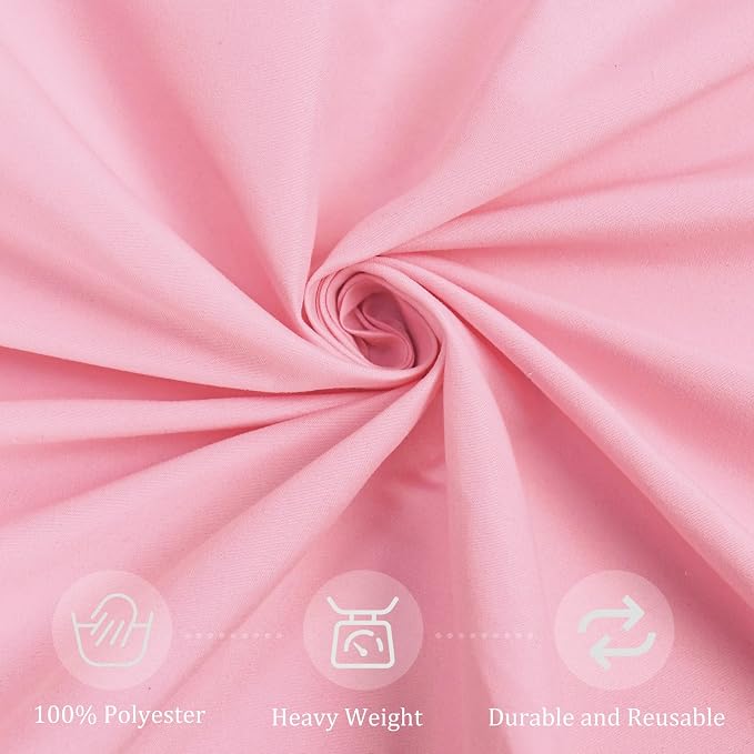 Fivenl 8 Pack Pink Tablecloth 70 x 108 Inch, Bulk Rectangle Table Clothes for 6 Foot Rectangle Table, Washable Polyester Fabric Table Covers for Wedding, Party, Reception, Banquet - Image 4