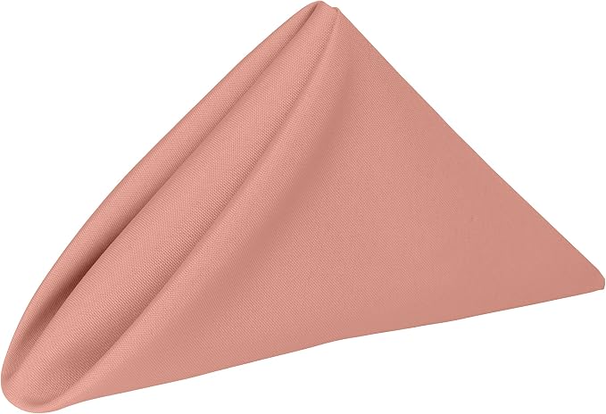 Ultimate Textile 17x17-Inch Square Polyester Cloth Napkins, Coral Set of 60 by UltimateTextile
