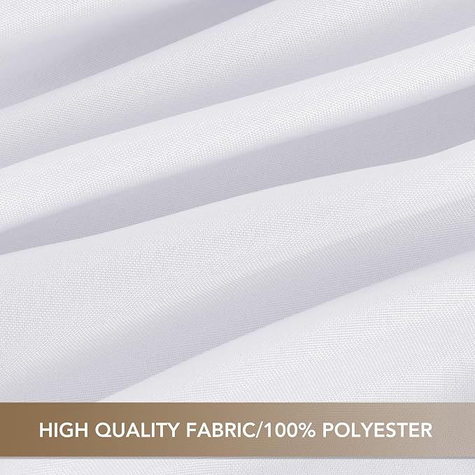 sancua White Rectangle Tablecloths 90x156 Inch, 6 Pack | Washable Fabric Table Cloth, Large Reusable Polyester Covers for Wedding, Party, Birthday, Banquet - Image 6