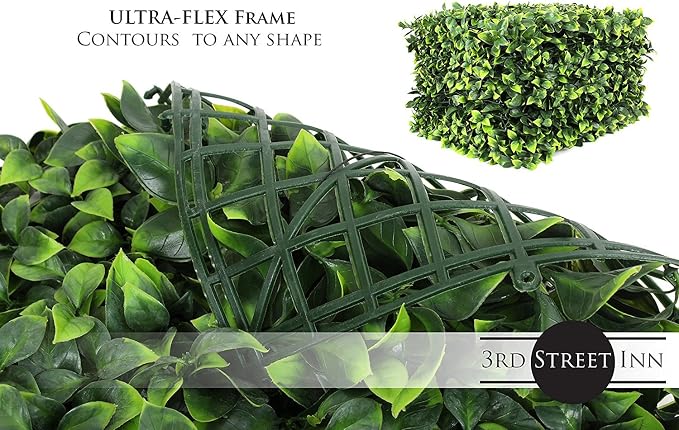3rd Street Inn Artificial Greenery Wall Panels for Privacy - 2-Pack - Image 6