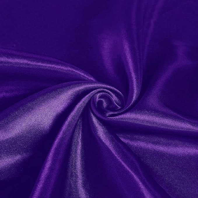 SI Pack of 20 Wedding 12 x 108 inch Satin Table Runner for Wedding, Decorations for Graduations, Engagements, Birthday Parties, Banquets, Runners fit Rectangle, Round Table - Purple - Image 6