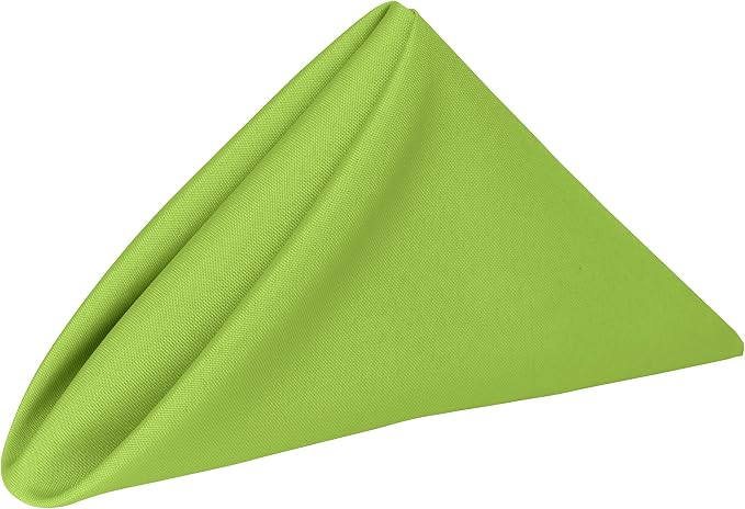 Ultimate Textile 17x17-Inch Square Polyester Cloth Napkins, Lime, Set of 60 by UltimateTextile