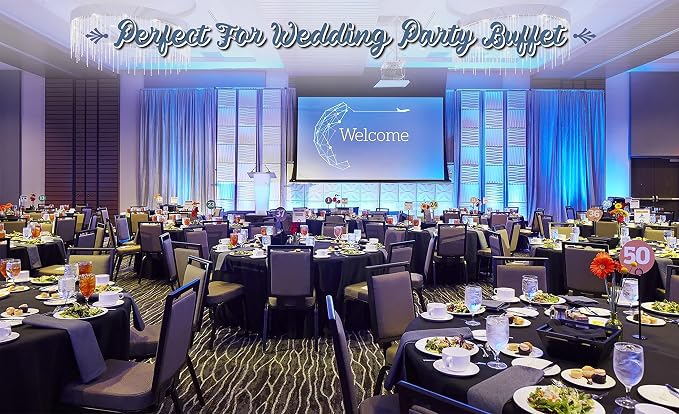 10 Pack Black Round Tablecloth 120 Inch Round Table Cloth Washable Polyester Fabric Bulk Linen Tablecloths Round Table Cover for Parties Wedding Banquet Buffet Dinning - Image 6